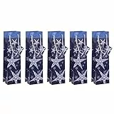 SIGEL GT027 Borsa Regalo natalizia bottiglia, Shining Stars, 10 x 35 x 8 cm, carta, 5 pz