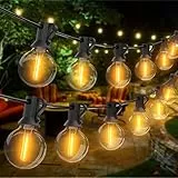 litogo Catena Luminosa Esterno, 35.5M Luci da Esterno Giardino, 50+2 G40 LED Plastica Lampadine 2700K, Impermeabile Luci da Giardino Stringa Lampadina per Esterni Decorative Festa Matrimonio Gazebo