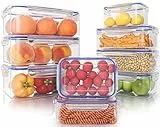 KICHLY contenitori in plastica a tenuta stagna per alimenti - per cucina, dispensa, credenza – a prova di perdite-senza BPA -Blu
