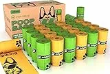 Edipets, Sacchetti Cane Biodegradabili, 405 o 540 pezzi, Extra Spesso, a prova di Perdite, non Profumati, Sacchettini per Cani, Raccogli Feci, Pet Bag (27 rotoli / 405 unità)