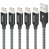 GIANAC Cavo per iPhone [0,25 m+0,5 m, 1 m, 2 m, 3 m, confezione da 5] cavo Lightning per iPhone 11/11 Pro/X/XS/XR/8/8 Plus/7/7 Plus/6s/6s Plus/6/6 Plus/SE