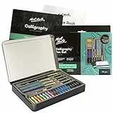 MONT MARTE Set Calligrafia - 32 pezzi - Perfetto per principianti - Include Penna Calligrafica 4x, Pennini Calligrafici 5x e molto altro - Grande introduzione alla Calligrafia e Stilografiche