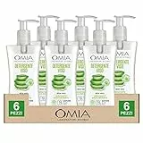 Omia Laboratori Ecobio Detergente Viso e Occhi Ecobiologico Struccante Idratante Equilibrante con Aloe Vera per Pelli Miste e Grasse Senza Sapone Certificato ICEA Eco Bio Cosmesi - 6 Flaconi da 200ml