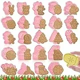 Formine per Biscotti Natale,24 Pezzi Formine Biscotti Plastica Formine Biscotti Natale 3D formine natalizie per biscotti, per Decorare Biscotto, Dolci, Torta