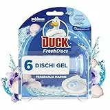 Duck Fresh Discs - Base per Dischi Gel Igienizzanti WC, Fragranza Marine - Confezione da 1 Applicatore e 6 Dischetti