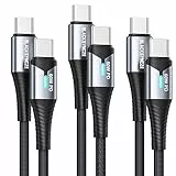 BLACKSYNCZE Cavo USB C USB C [3Pezzi, 0.5M+2M+2M], 60W Cavo USB Type-C PD Ricarica Rapida Cavo Type C to Type C per 15 Pro Max, 15 Pro, 15, Macbook Air, Pad Pro, Samsung Galaxy, Huawei, Google Pixel