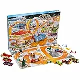 Hot Wheels - Calendario dell'Avvento, 8 macchinine Hot Wheels a tema natalizio e accessori assortiti con tappetino da gioco, regalo e giocattolo per Bambini 3+ Anni, HCW15