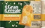 Gran Cereale Classico, Biscotti Integrali con Fiocchi di Avena, Farro e Orzo, Confezione 240 g con 6 Monoporzioni da 4 Biscotti