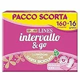 LINES INTERVALLO Ripiegato, PACCO SCORTA, Confezione da 176 Proteggislip