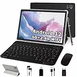 Oangcc Tablet 10 Pollici 5G+2.4G WiFi, 2.0 GHz Octa-Core Processore FHD Android 11 OS Tablets con 4GB + 64GB (TF 4-512GB) |8000mAh |Bluetooth 5.0 |5+8MP | Type C Tablet con Mouse e Tastiera - Nero