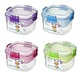 Contenitore per alimenti Sistema Snacks TO GO | 400 ml | Piccola vaschetta per snack con scomparti | Senza BPA | Colori assortiti, unità singola (confezione da 1)