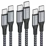 RAVIAD Cavo USB C USB C [3Pezzi 0.3M+1M+2M] 60W Cavo USB Type-C PD Ricarica Rapida Nylon Cavo Tipo C per Samsung Galaxy S23 S22 S21 S20 S10 Note 20 Huawei P50 P40 Google Pixel 7 Oneplus