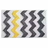 iDesign Chevron Tappetino, Tessuto, Grigio, 80 x 80 cm