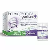 Enterogermina Gonfiore, Integratore Alimentare con Probiotici, Enzimi Digestivi e Fermenti Lattici per Adulti Contro Gonfiore Addominale, 20+20 Bustine Gusto Pesca