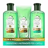 Herbal Essences Shampoo Senza Solfati Puro Aloe + Essences Balsamo Senza Solfati Puro Aloe + Essences Shampoo Senza Solfati Con Puro Aloe + Canapa