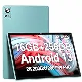 DMOAO Android 13 Tablet 11 Pollici, 16GB RAM 256GB ROM 1TB Espandibile, 2K FHD Tablet con Fotocamera Tripla, 8 Core, 2.0 GHz, IPS 2000 * 1200, 5GWIFI, 8600 mAh Batteria, 5MP+13MP, BT 5.0, Verde