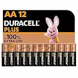 Batterie Duracell Plus AA (pacco da 12) - Alcalina 1.5V - Fino al 100% di extra durata - Affidabilità per i dispositivi a uso quotidiano - 0% plastica nel pacco - 10 anni di conservazione - LR6 MN1500