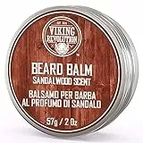 Balsamo da Barba al Sandalo con Oli di Argan & Jojoba - Doma, Rafforza & Ammorbidisce Barba & Baffi - Balsamo Barba Uomo by Viking Revolution (Confezione da 1)