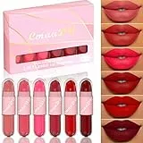 6 rossetti da vampiro Set Rossetto, Rossetto Liquido Set, Lucidalabbra impermeabile, Rosso Nude Rossetto Lunga Durata, per travestimento, Cosplay, Trucco di Halloween, cosmetici regalo (01)
