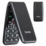 Qubo Flip Telefono per anziani GSM, Cellulare per anziani, Display da 2,4'', Volume alto,Funzione SOS, Supporto Dual SIM,Chiamata rapida, Radio FM, Torcia elettrica,Nero