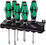 Wera, 335/350/355/6 Assortimento di giraviti Kraftform Plus Lasertip + rack, 6 pezzi