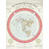 Map Gleason 1892 World Time Calculator Flat Earth Extra Large XL Wall Art Poster Print Carta geografica Mondo Parete Stampa poster