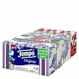 Tempo Fazzoletti Box - 4 veli - 12 Confezioni da 80 fazzoletti in 4 grafiche assortite (960 fazzoletti)