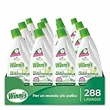 Winni's - Detersivo Gel Lavastoviglie Ipoallergenico, Azione Detergente, Sgrassante e Brillantante, Fragranza di Limone, 600 ml x 12 Confezioni