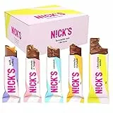 NICKS Mix di Cioccolato Favorito con Barrette Keto Snack Senza Zucchero Aggiunto Dolci Senza Glutine Low carb Caramelle (12 x Chocolate Bar)