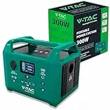 V-TAC Centrale Elettrica Portatile Power Station 300W - Batteria di Accumulo 288Wh - Potenza Max 600W - AC:220V - Display LED - Ricarica con Pannello Fotovoltaico Opzionale o Alimentatore Corrente