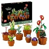 LEGO 10329 Icons Piantine, Set Collezione Botanica con Fiori Artificiali in Vaso Color Terracotta da Costruire, Accessorio Decorazione per Casa, Idea Regalo di Compleanno per Lei, Lui, Donna o Uomo