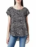 Only Onlvic SS AOP Top Noos Ptm,T-Shirt Donna,Black/AOP: Blurry DOT,46 EU