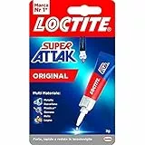 Loctite Super Attak Original, Colla liquida trasparente, Colla forte istantanea, Colla per plastica e molti altri materiali per applicazioni precise, 1x3g