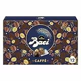 BACI PERUGINA Caffè Cioccolatini Fondenti ripieni al Gianduia ed al gusto di Caffè, Scatola Regalo 150g
