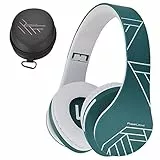 PowerLocus Bluetooth Cuffie Auricolari Pieghevoli, Over Ear Bluetooth Headphones Stereo Senza Fili Cuffie o Collegate Headset con Microfono, Micro SD/TF, FM per iPhone/Samsung/iPad/PC (Blu)