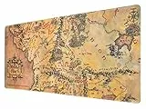 Grupo Erik - Tappetino mouse XXL Il Signore degli Anelli con base in gomma antiscivolo e con rifiniture di alta qualitá, 80x35 cm, 100% waterproof, tappetino mouse e tastiera