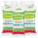 Citrosil Home Protection, Salviette On the Go con Vere Essenze di Agrumi, Superfici Multiuso, Elimina Fino al 99,9% dei Batteri, Pratico Utilizzo Dentro e Fuori Casa, 12 Salviette x 6 Confezioni