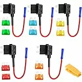 Sidereum 5 Pezzi Portafusibili a Lama Standard Medio Dimensioni Adattatore Piccolo Portafusibile con 10 Pezzi Fusibile e Estrattore di Fusibili 5A 10A 15A 20A 30A