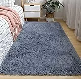 AOI Tappeti di Zona Moderna Ultra Morbida Soffici tappeti Soggiorno Adatto per Bambini Camera da Letto Home Decor Nursery Tappeti 60 * 120 cm (Grigio)
