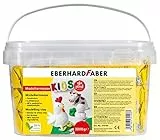Eberhard Faber 570103 - EFAPlast Kids argilla da modellare bianca in un pratico secchiello, contenuto 3 kg, indurente all'aria, simile all'argilla, divertimento creativo per grandi e piccini.