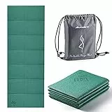 Avoalre Tappetino Yoga Antiscivolo Pieghevole, Tappetino Yoga Antiscivolo in PVC Spesso 5 mm Facile da Piegare per Fitness Yoga Esercizio Pilates Sport, 173x61CM, Verde