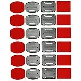 SHOOT 24-in-1 per gopro accessori 12pcs Supporti e 12pcs Autoadesivi Adesivi di Montaggio per GoPro Hero 11/10/9/8/7 Nero Argento Bianca/6/5/4 Fusion DBPOWER Campark WiMiUS YI CAMKON