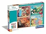 Clementoni Supercolor Disney Classics Animals-4 12,16,20 e 24 Pezzi Bambini 3 Anni, Puzzle Cartoni Animati-Made In Italy, Multicolore, 21523