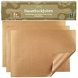 LIVAIA Carta Forno 40x29cm - 3x Carta Da Forno Premium Riutilizzabile Per Forno E Grill - Antiaderente - Resistente Al Calore Fino A 260 Gradi - Tappetini Carta Da Forno Lavabili In Lavastoviglie
