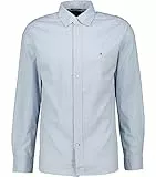 Tommy Hilfiger Nat. Camicia Soft Flex Gingham RF Casual, Calm Blue/Optic White, XL Uomo
