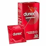 Durex SuperSottile Vestibilità Regolare Preservativi Sottili, 10 Profilattici