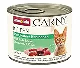 animonda Carny Kitten, cibo umido per gatti, Manzo, Pollame + Coniglio 12 x 200 g