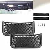 xiruiubao Rete Portaoggetti Auto Reti Bagagliaio - 3 Pezzi Borsa a Maglie Universale Autoadesiva per Auto, Tasca a Rete Multifunzionale Adatto per Camper, SUV, Barca e Casa (20 x 14 cm, Nero)