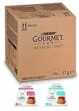 Purina Gourmet Revelations Cibo Umido per Gatti con Salmone e Tonno, 48 Confezioni da 57 g