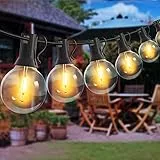 Catena Luminosa - Luci da Esterno - 15M 25+2 LED, G40, per Giardino, IP44 Impermeabile Infrangibile, per Terrazzo, Balcone, Matrimonio, Decorative